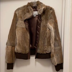 Beautiful barely worn rabbit fur jacket